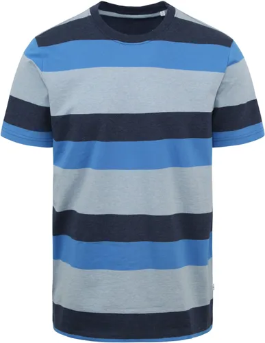 KnowledgeCotton Apparel T-shirt Stripes Blue
