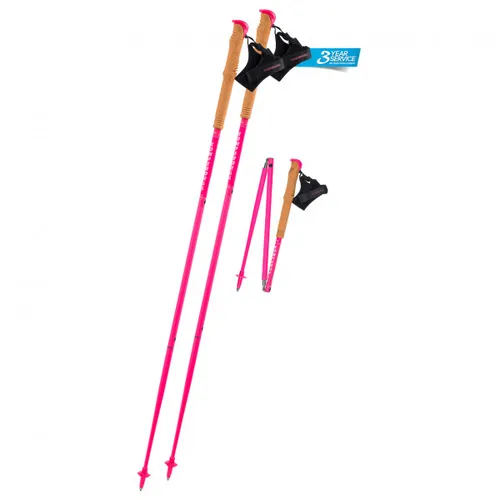 Komperdell - Carbon FXP Team Pink Foldable - Running poles size 135 cm, pink