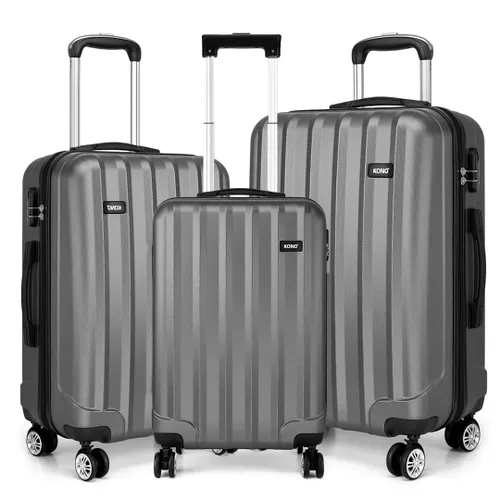 Kono Durable Hard Shell Suitcases with 4 Spinner Wheels
