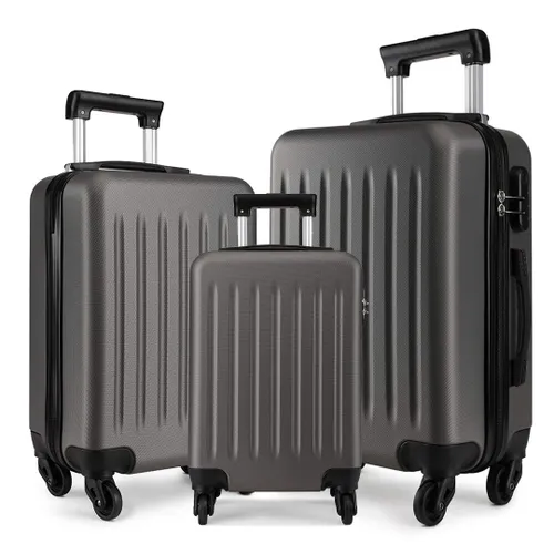 Kono Luggage Set 3 Pieces Suitcases Lightweight ABS Hard