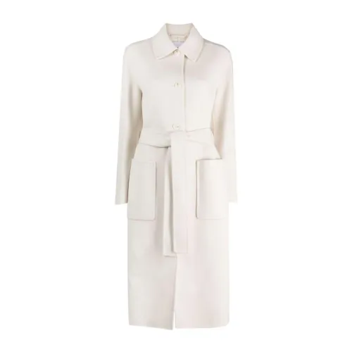Krizia , White Wool Cashmere Blend Coat ,White female, Sizes: