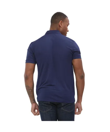 Kruze By Enzo Mens Short Sleeve Casual Polo Shirts - Blue/Navy