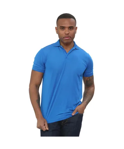 Kruze By Enzo Mens Short Sleeve Casual Polo Shirts - Blue