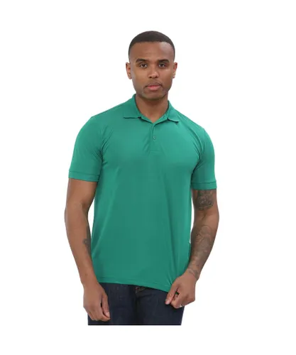 Kruze By Enzo Mens Short Sleeve Casual Polo Shirts - Green