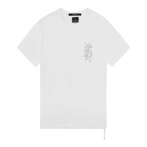 Ksubi , White Cotton T-shirt with Printed Logo ,White male, Sizes: