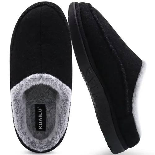 KuaiLu Mens Clog Slippers with Comfy Arch Support Orthotic
