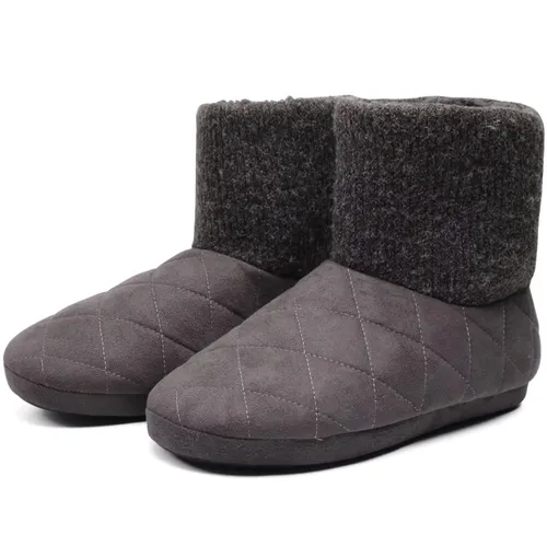 KuaiLu Mens Knitted Slipper Boots Winter Warm Comfort