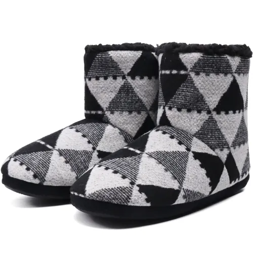 KuaiLu Mens Knitted Slipper Boots Winter Warm Comfort