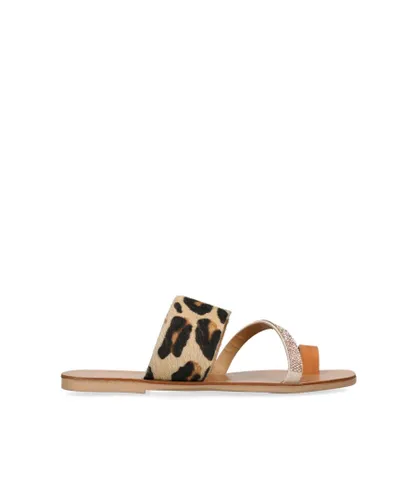 Kurt Geiger London Womens Leather Kgl Dawn Sandals - Tan Leather (archived)