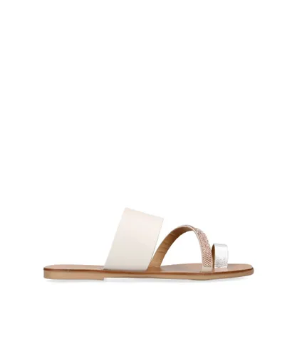 Kurt Geiger London Womens Leather Kgl Dawn Sandals - White Leather (archived)