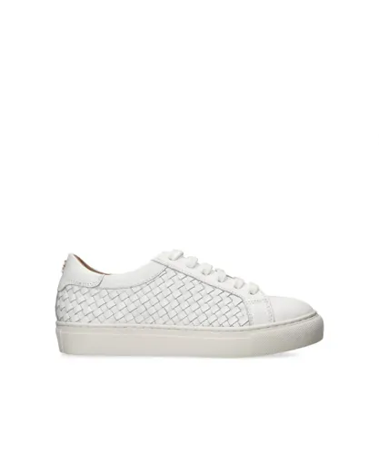 Kurt Geiger London Womens Leather Kgl Dulwich Weave Sneakers - White Leather (archived)