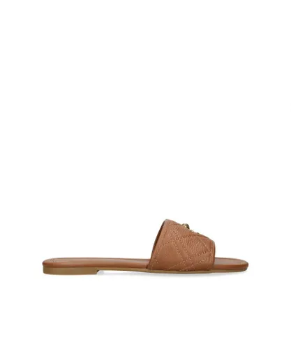 Kurt Geiger London Womens Leather Kgl Greenwich Flat Sandals - Tan Leather (archived)
