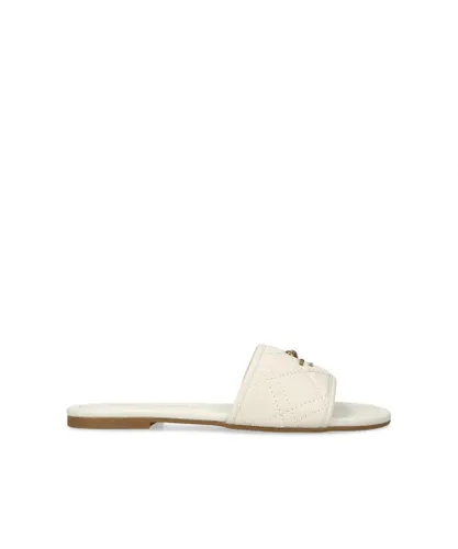 Kurt Geiger London Womens Leather Kgl Greenwich Flat Sandals - White Leather (archived)