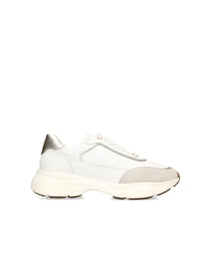 Kurt Geiger London Womens Leather Kgl Greenwich Runner Sneakers - White Leather (archived)
