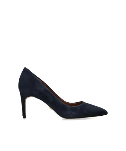 Kurt Geiger London Womens Leather Kgl Holland Setback Heels - Navy Leather (archived)