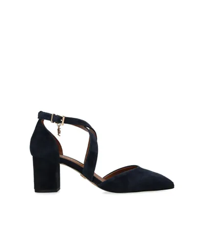 Kurt Geiger London Womens Leather Kgl Klever Court Heels - Navy Leather (archived)