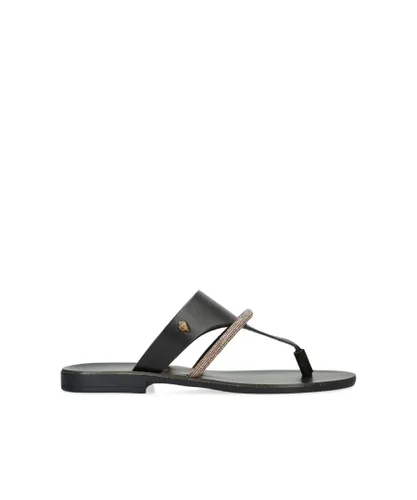 Kurt Geiger London Womens Leather Kgl Strand Sandals - Black Leather (archived)