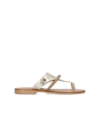 Kurt Geiger London Womens Leather Kgl Strand Sandals - Champagne Leather (archived)