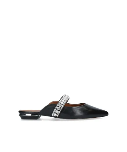 Kurt Geiger London Womens Leather Princely Mules - Black Leather (archived)