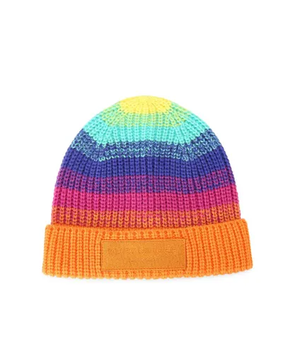 Kurt Geiger London Womens Rainbow Beanie Hat - Multicolour - One