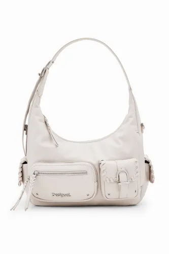 L pockets shoulder bag - WHITE - U