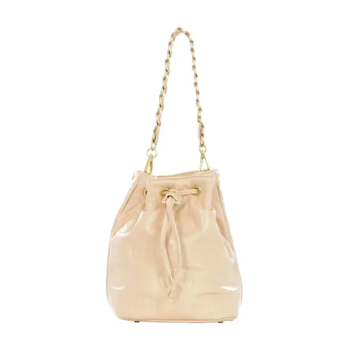 La Carrie , Bucket Bag Beige Cappuccino Leather Handbag ,Beige female, Sizes: ONE SIZE