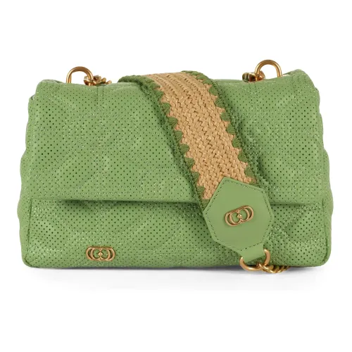 La Carrie , Leather Handbag Stichspoon Stephy Medium ,Green female, Sizes: ONE SIZE