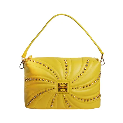 La Carrie , Stylish Leather Bag ,Yellow female, Sizes: ONE SIZE
