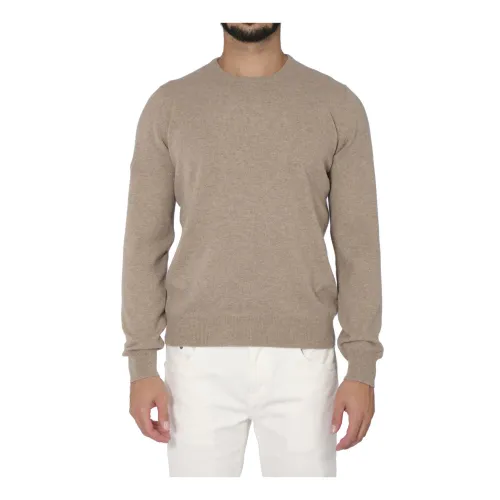 La Fileria , Mens Honey Crewneck Sweater ,Beige male, Sizes: