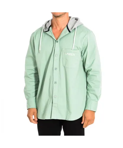 La Martina Mens Regular fit jacket with high collar and hood TMC009-TW361 man - Green Cotton