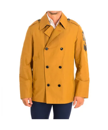 La Martina Mens Regular fit jacket with lapel collar TMOE30-TW397 man - Brown Cotton