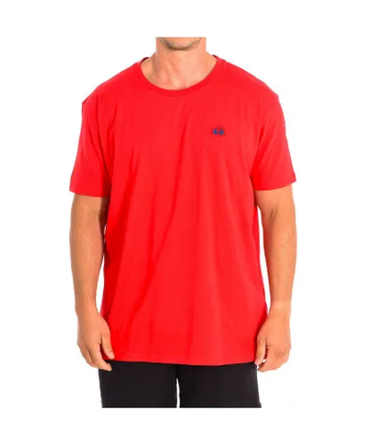 La Martina Mens Short Sleeve T-Shirt TMR004-JS206 - Red Cotton