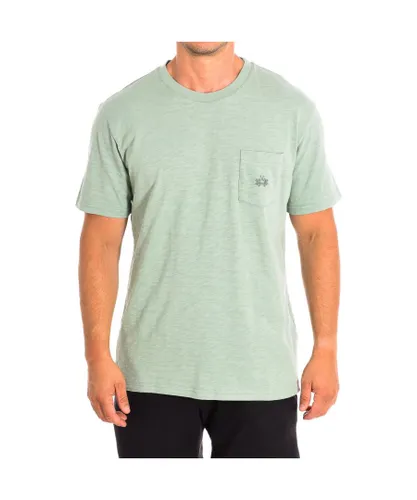 La Martina Mens Short Sleeve T-Shirt TMR006-JS259 - Green Cotton