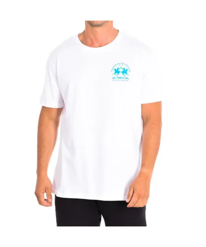 La Martina Mens Short Sleeve T-Shirt TMR011-JS206 - White Cotton