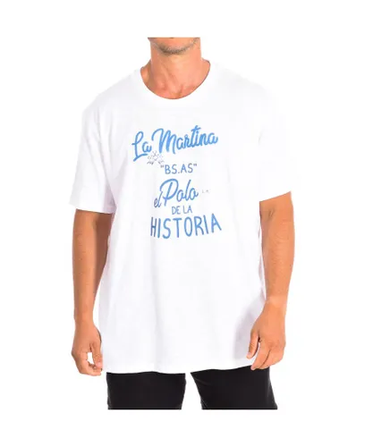 La Martina Mens Short Sleeve T-Shirt TMR301-JS259 - White Cotton