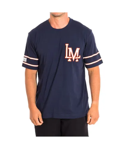 La Martina Mens Short Sleeve T-Shirt TMR316-JS206 - Blue Cotton