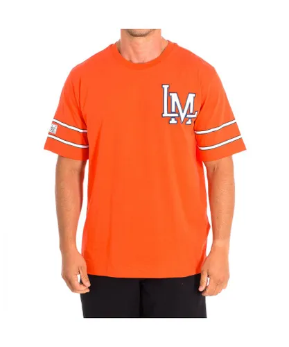 La Martina Mens Short Sleeve T-Shirt TMR316-JS206 - Orange Cotton