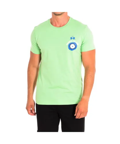 La Martina Mens Short Sleeve T-Shirt TMR606-JS354 - Green Cotton