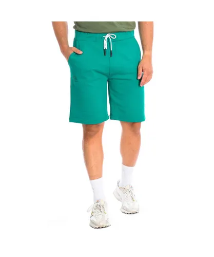 La Martina TMB003-FP221 Mens sports shorts - Green Cotton