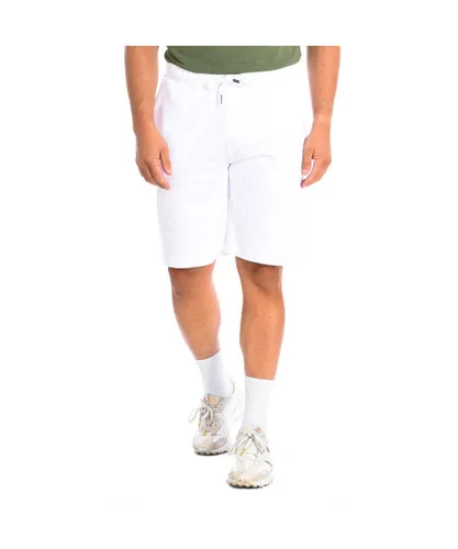 La Martina TMB003-FP221 Mens sports shorts - White Cotton