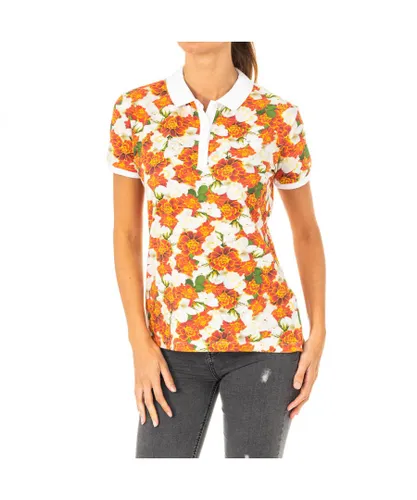 La Martina Womenss short sleeve polo shirt with lapel collar LWP007 - Multicolour Cotton