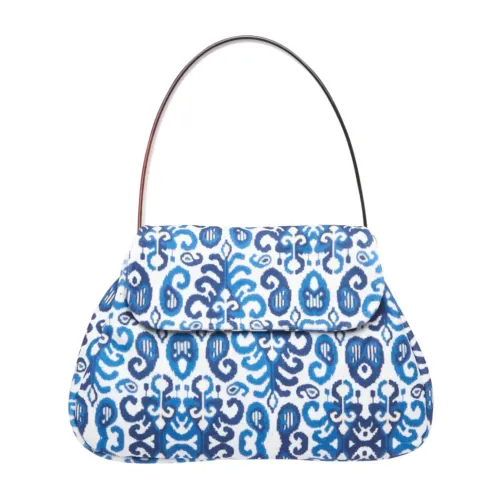 La Milanesa , Velvet white and blue handbag ,Multicolor female, Sizes: ONE SIZE