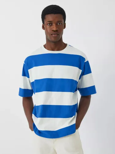La Paz Drop Shoulder Stripe T-Shirt, Blue/White - Blue/White - Male