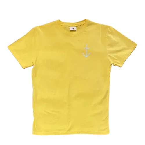 La Paz , LA PAZ Dantas Logo T-Shirt Yellow Ecru ,Yellow male, Sizes:
