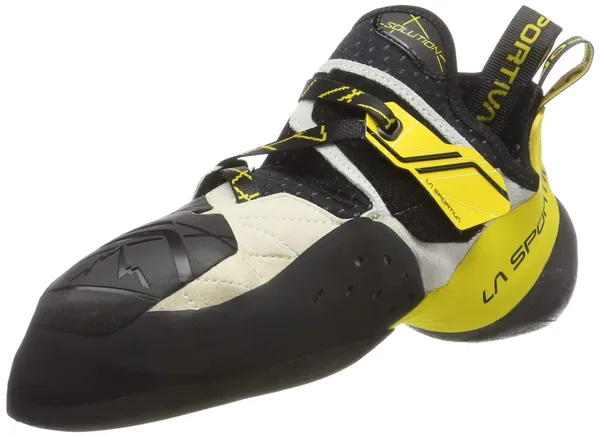 La Sportiva Unisex Solution White/Yellow Climbing Shoes