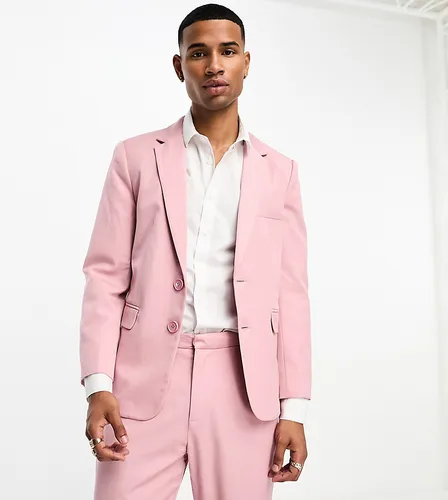 Labelrail x Stan & Tom single breasted fitted suit jacket co-ord in salmon pink