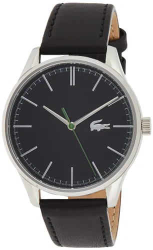 Lacoste Analogue Quartz Watch for Men with Black Leather