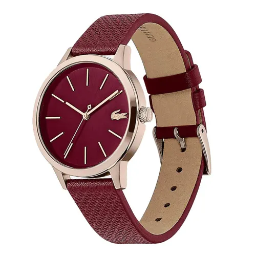 Lacoste Analogue Quartz Watch for Women with Burgundy