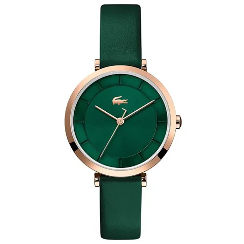 Lacoste Analogue Quartz Watch for Women with Green Leather