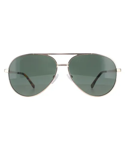Lacoste Aviator Unisex Gold Green Polarized L233SP Metal - One
